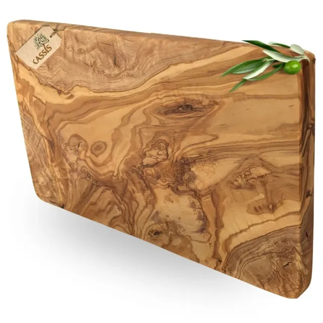 Kassis Geschenkartikel Servierbrett Frühstücksbrett Olivenholz