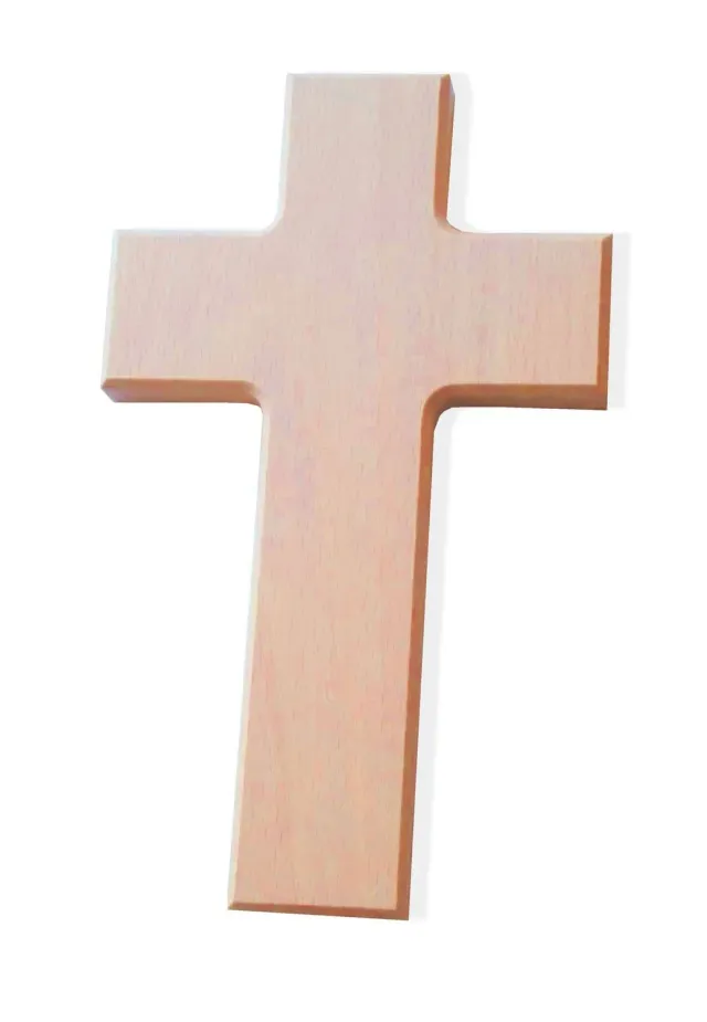 KVN Holzkreuz 20x12 cm zum Bemalen Buche natur Wandkreuz