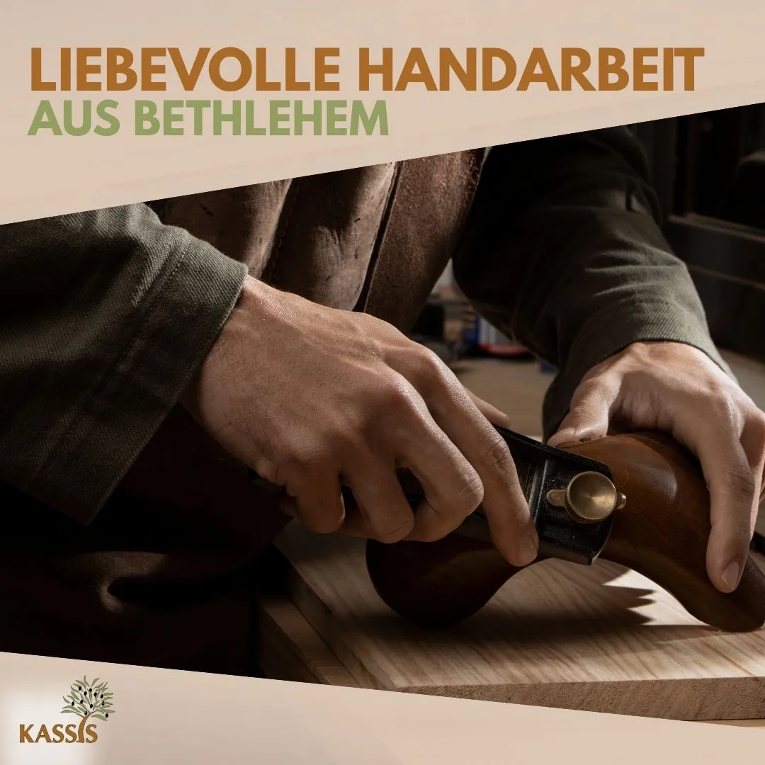 Kassis Geschenkartikel Weihnachtskrippe Olivenholz 10 cm