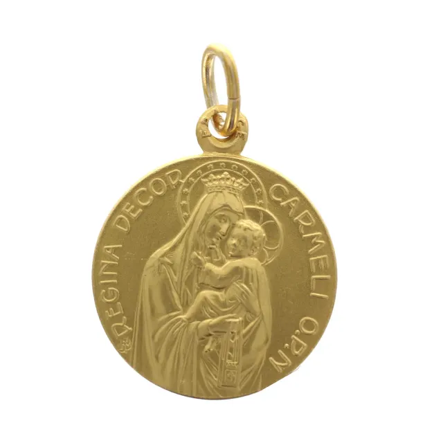 Palais du Rosaire Skapulier Medaille vergoldet 18 mm