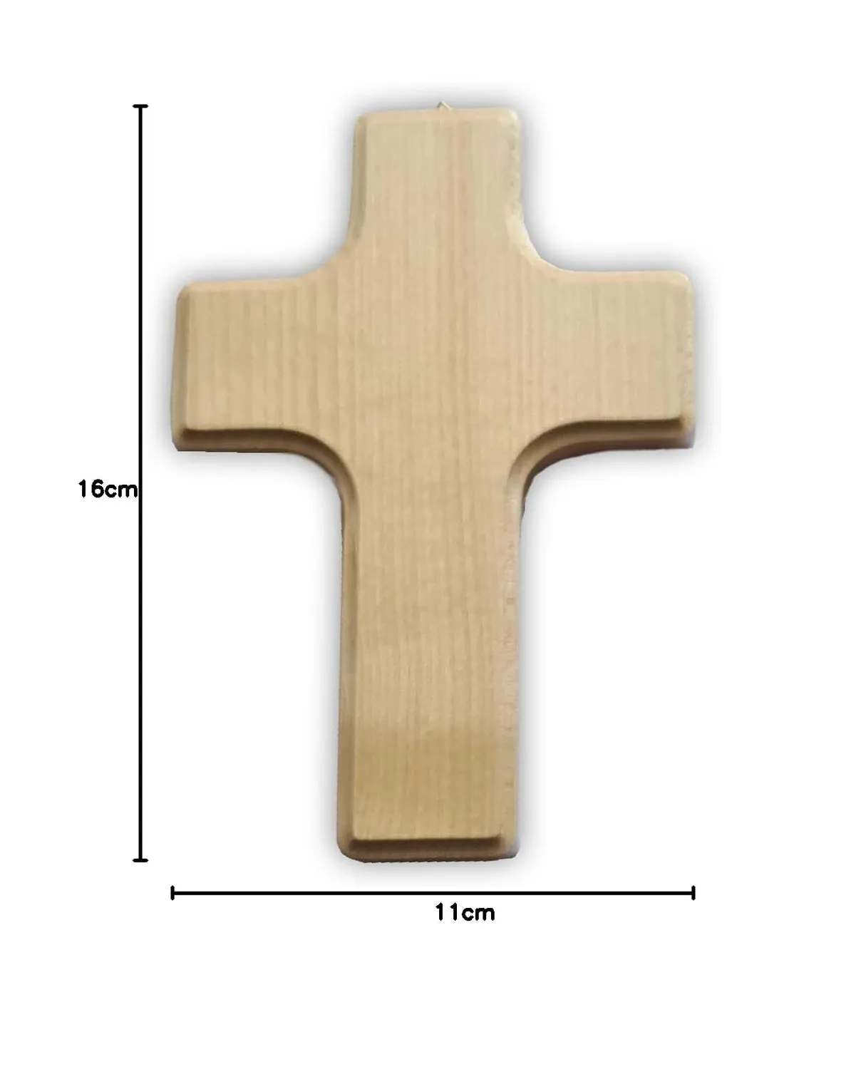 KVN Holzkreuz 16x11cm Buche mit Öse zum Aufhängen