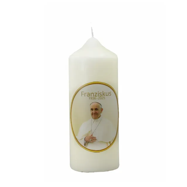 CERION In Memoriam Papst Franziskus Fotokerze PF 14
