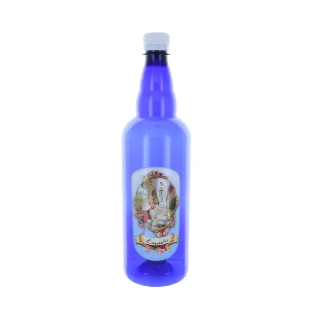 Palais du Rosaire Lourdes Wasserflasche 1 Liter blau Kunststoff