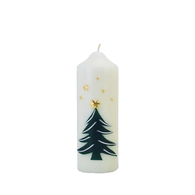 CERION W 96 Weihnachtskerze handverziert 160x60 mm