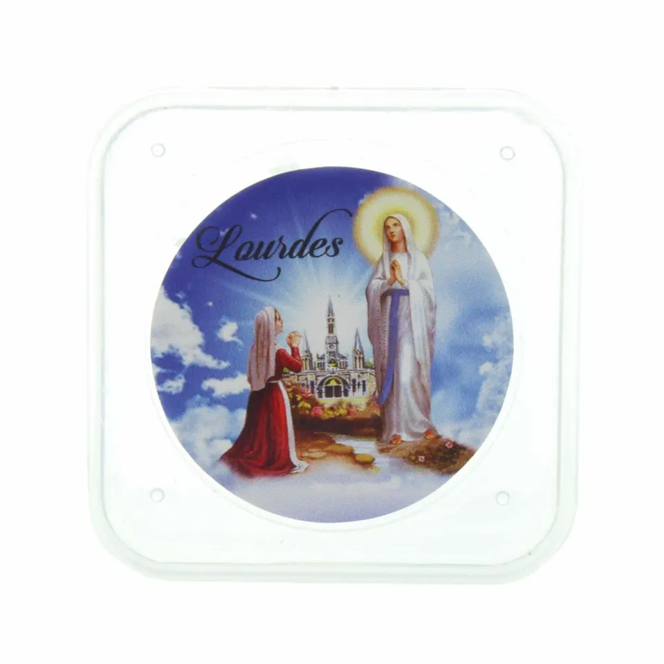 Palais du Rosaire Rosenkranz-Box quadratisch transparent Kunststoff