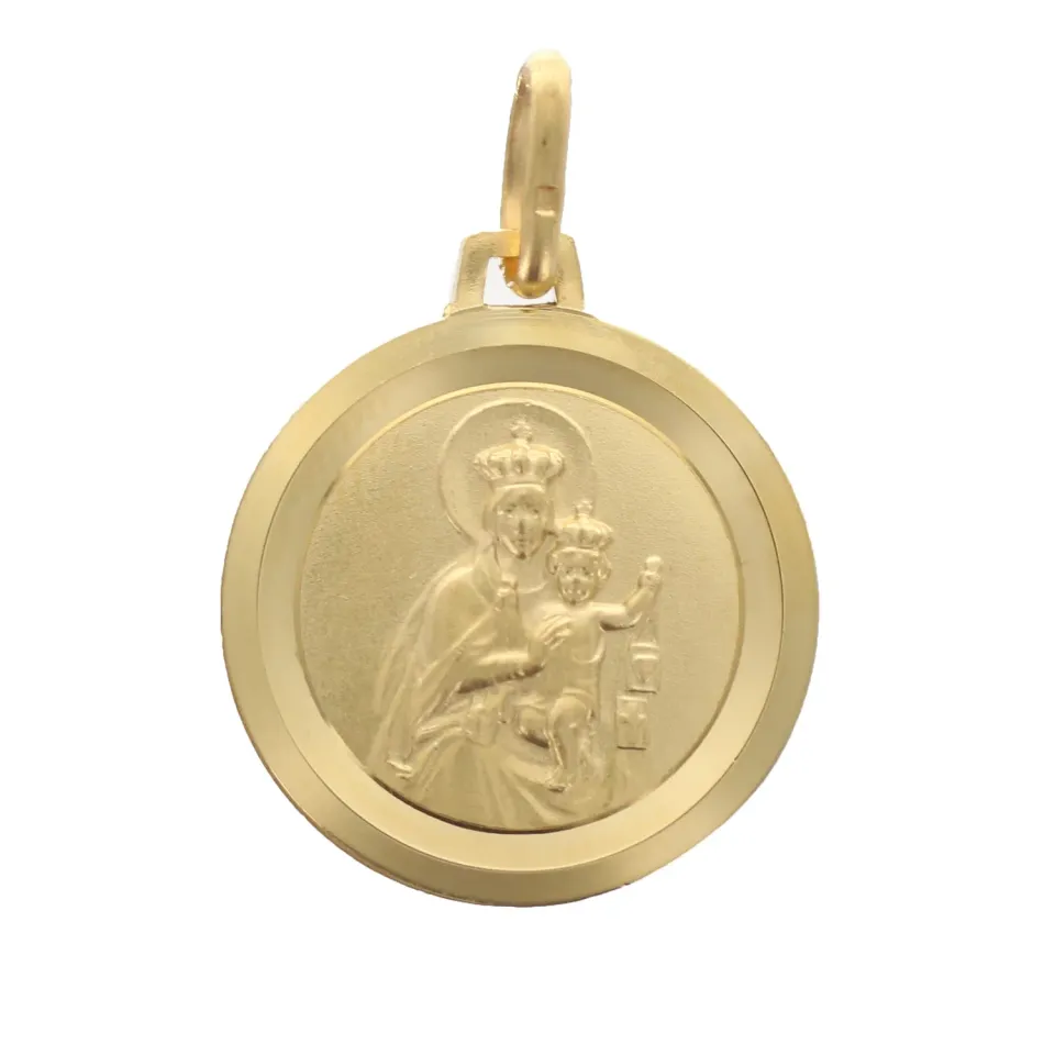Palais du Rosaire Christus Medaille vergoldet 16 mm