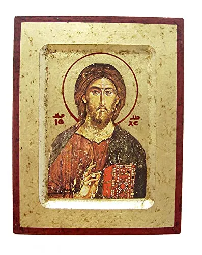 KVN Griechische Ikone Christus der Erlöser 19 x 15 cm