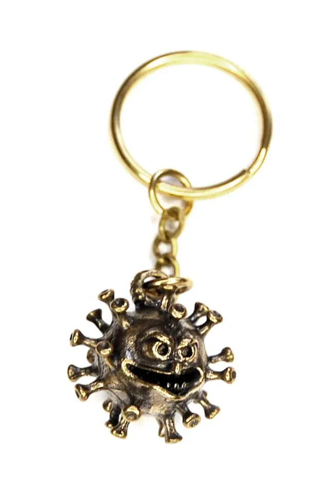 KVN Lachender Virus Schlüsselanhänger Zink 2x2cm 40g