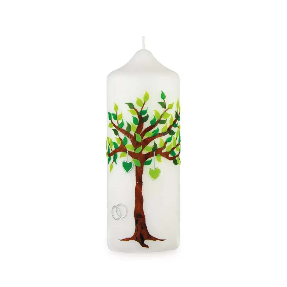 CERION H 36 Hochzeitskerze 265x80 mm handverziert