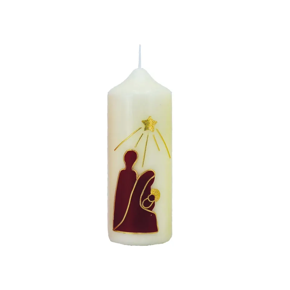 CERION W 83 Weihnachtskerze 160x60 mm handverziert