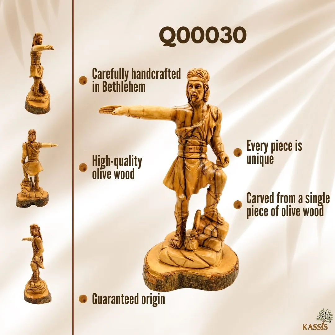 Kassis Captain Moroni Statue Olivenholz Figur Bethlehem