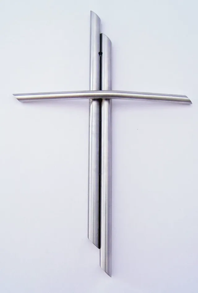 KVN Haussegen Wandkreuz Edelstahl 19x12,5 cm