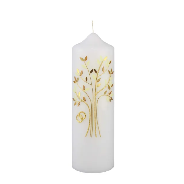 CERION H 06 Hochzeitskerze 265x80 mm handverziert