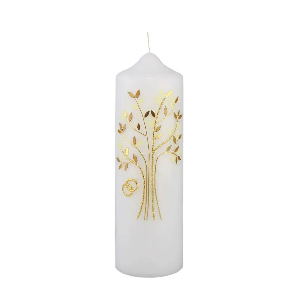 CERION H 06 Hochzeitskerze 265x80 mm handverziert