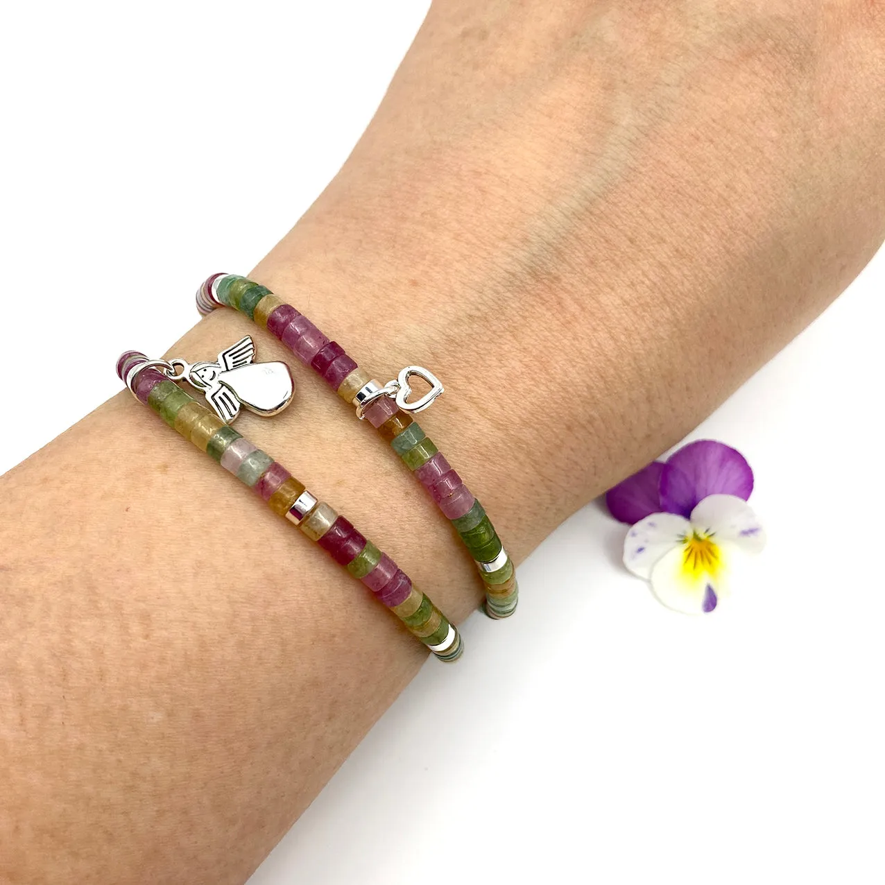 Rosenkranz-Shop Partner-Armband Firmung Edelstein verstellbar