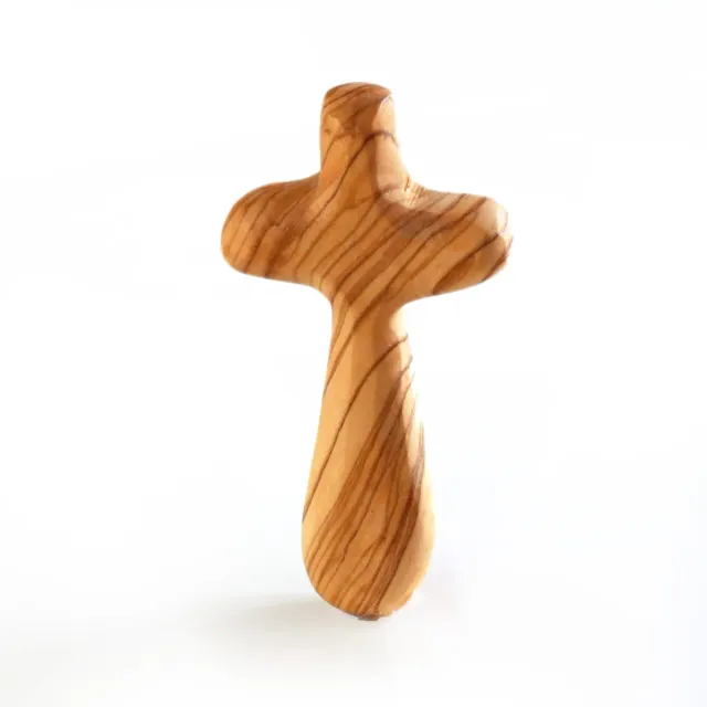 Kassis Kreuz Handschmeichler Olivenholz Handkreuz