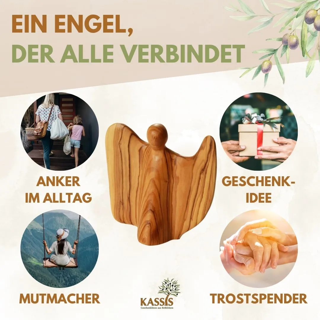 Kassis Engel Figur aus Olivenholz Bethlehem