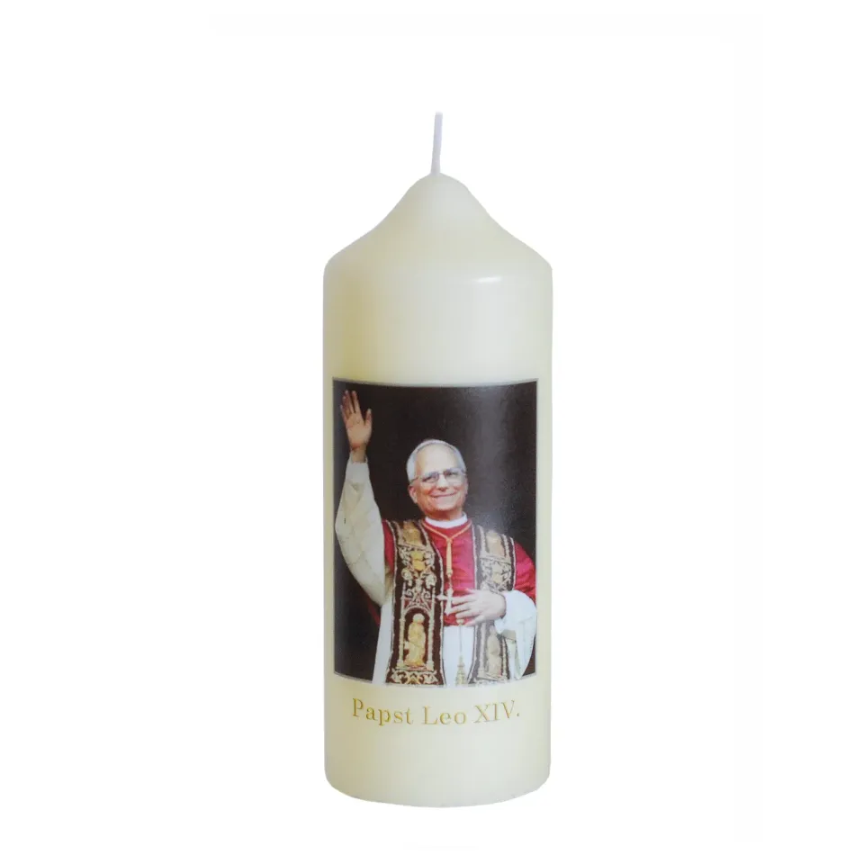CERION Fotokerze Papst Leo XIV. Kerze 160x60 mm PL 21
