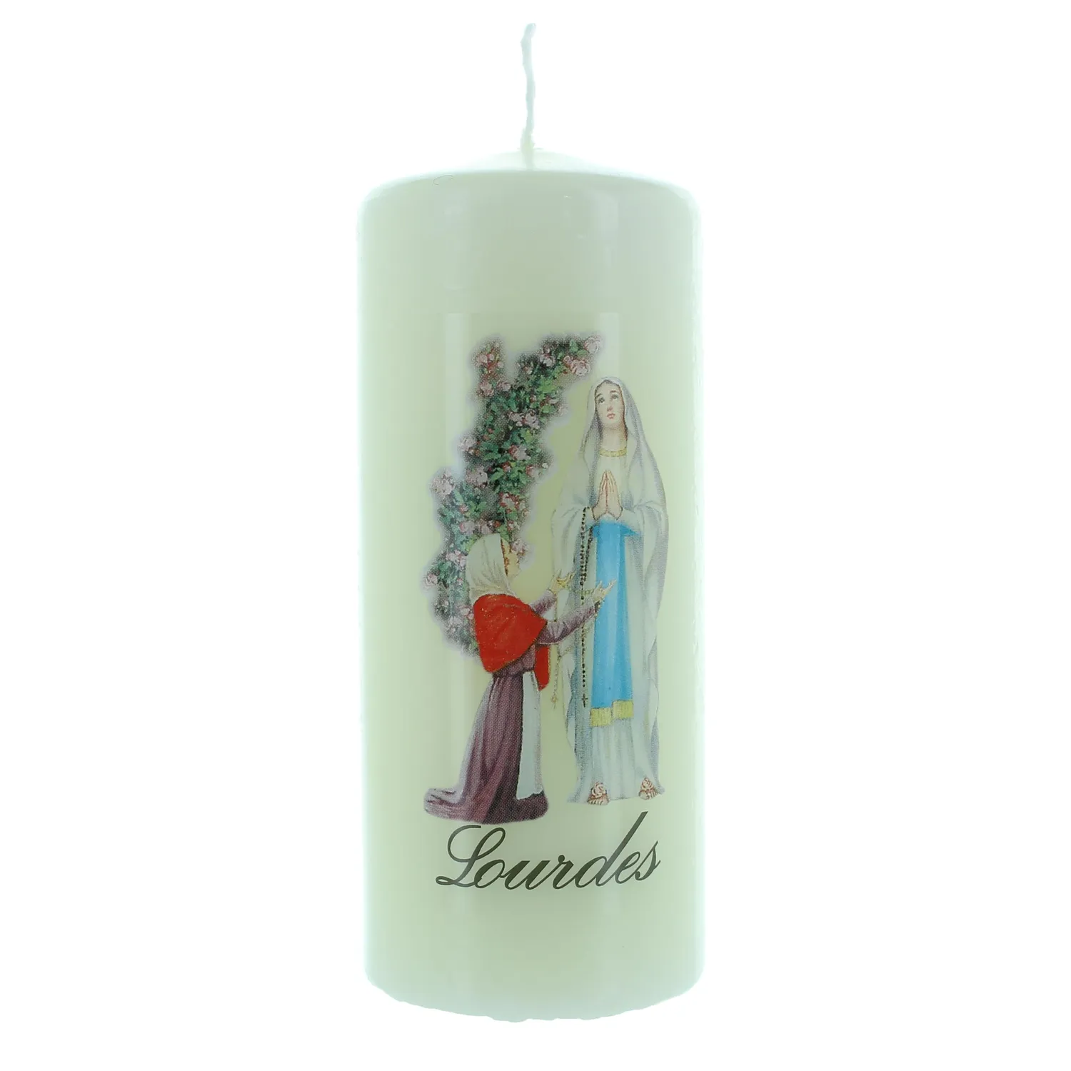 Palais du Rosaire Kerze Lourdes elfenbein 5x12 cm Naturduft