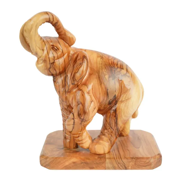 Kassis Elefant Holzskulptur 20 cm Olivenholz Bethlehem