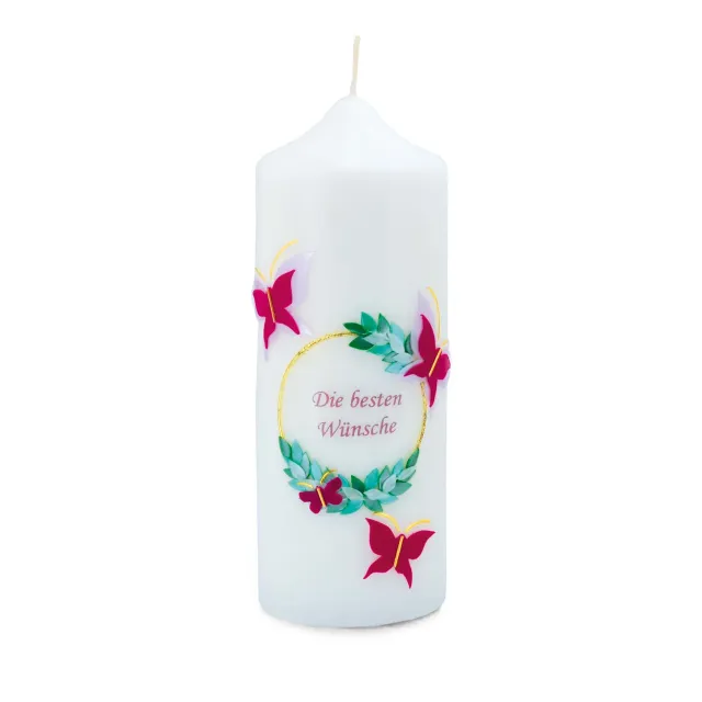 CERION G 08 Geschenkkerze 215x80 mm handverziert