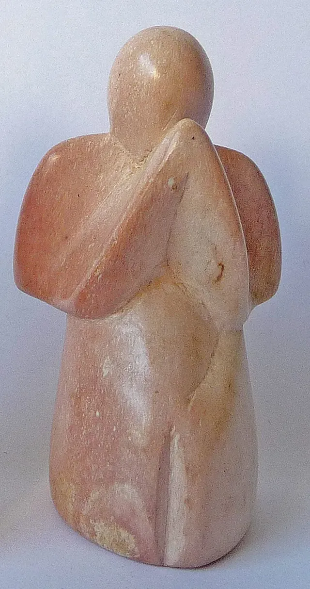KVN betender Engel Speckstein ca. 8 cm
