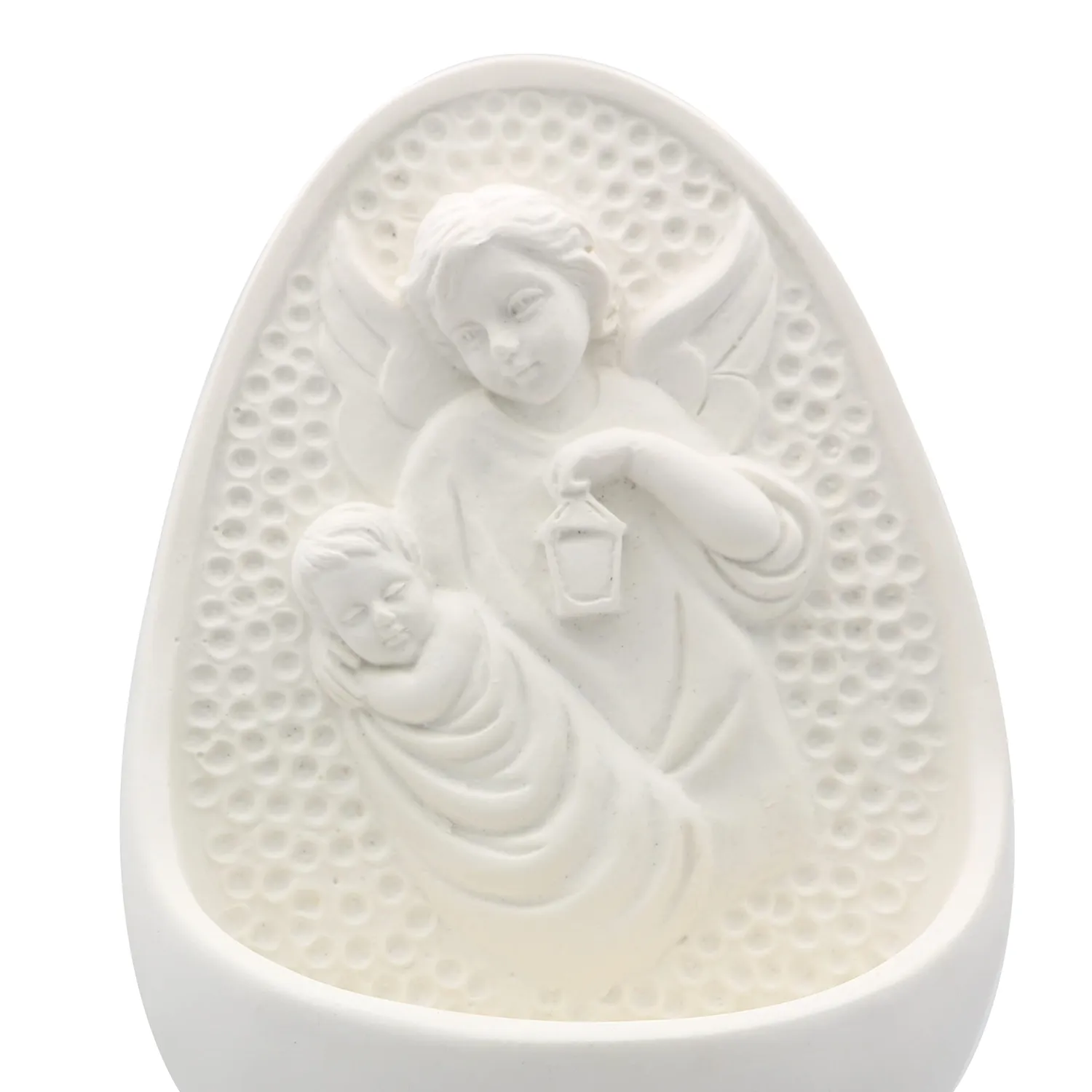 Palais du Rosaire Engel Weihwasserbecken 12 cm Alabaster