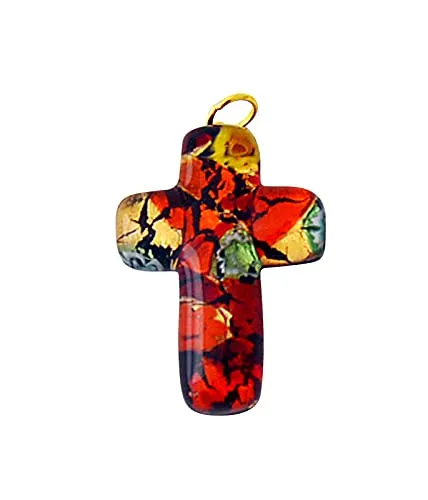 KVN Kreuz-Anhänger Murano-Glas