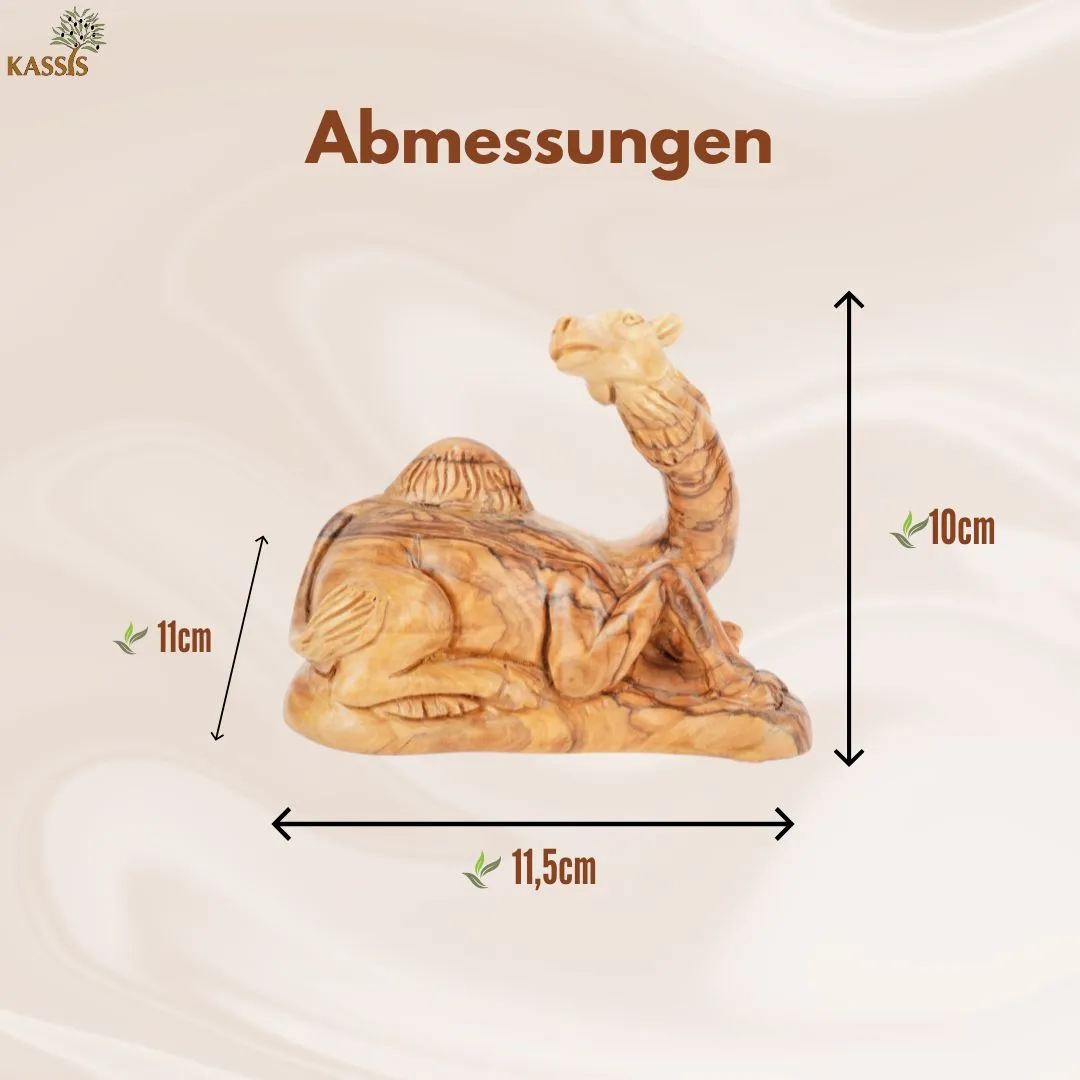 Kassis Dromedar Krippenfigur Olivenholz 11,5 cm Bethlehem