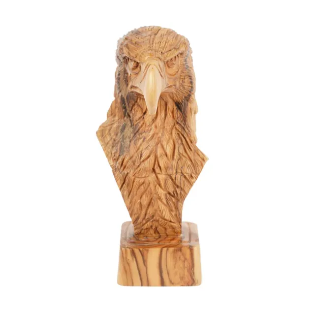 Kassis Adlerkopf Olivenholz Holzskulptur 23 cm Unikat