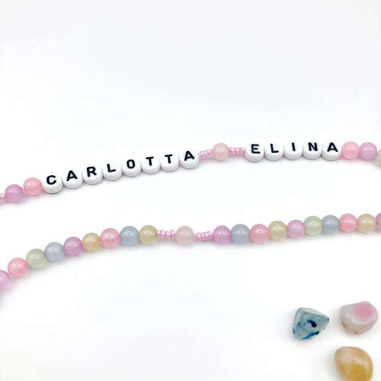 Scheichelbauer Regenbogen Rosenkranz Glas mit Name 31 cm
