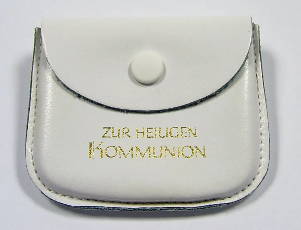 KVN MaMeMi Rosenkranz Etui Rindleder mit Text