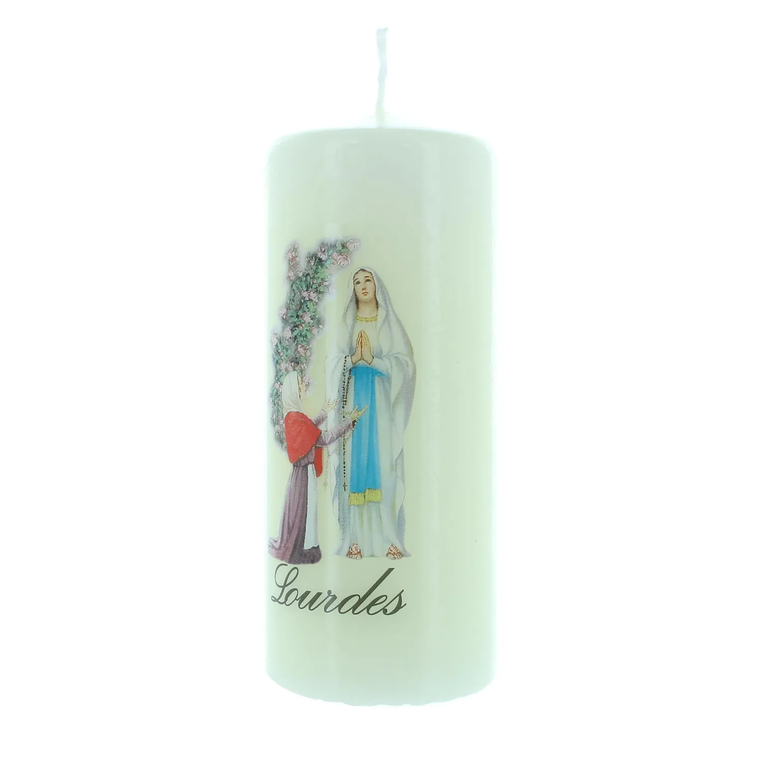 Palais du Rosaire Kerze Lourdes elfenbein 5x12 cm Naturduft