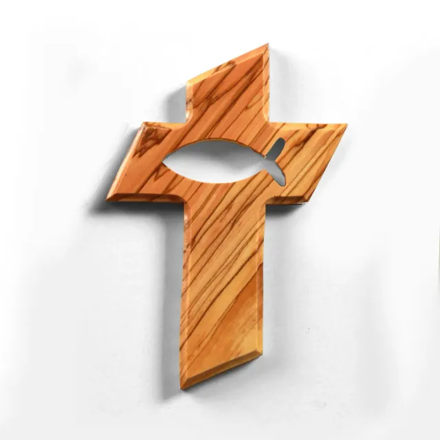 Kassis Geschenkartikel Kreuz Wandkreuz Olivenholz 13 cm