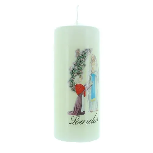 Palais du Rosaire Kerze Lourdes elfenbein 5x12 cm Naturduft