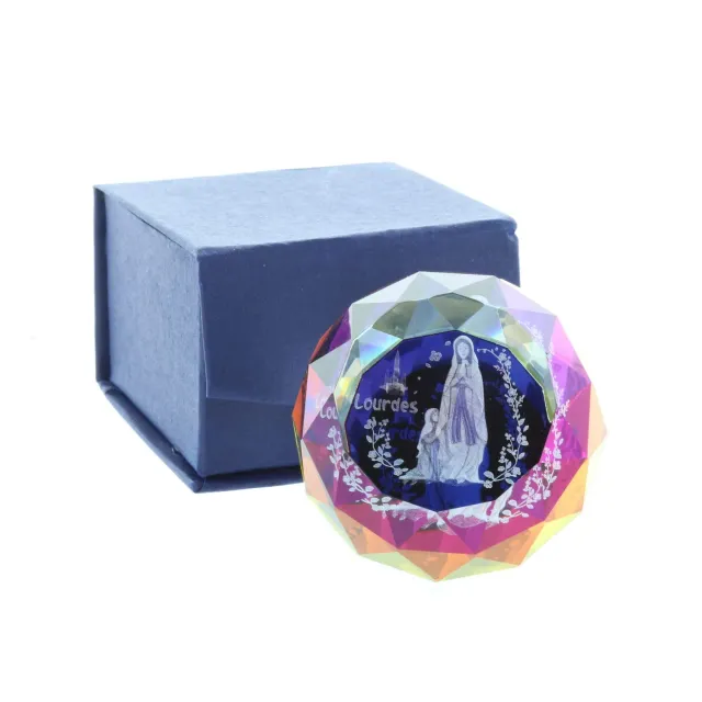Palais du Rosaire Lourdes Glas 3D-Lasergravur